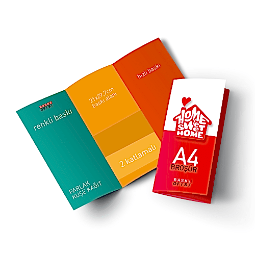 A4 3 Katlamalı Broşür