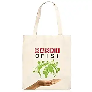 Uzun saplı ham bez çanta 35x40