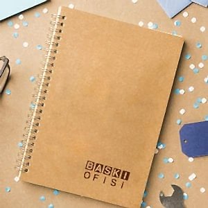 Kraft Sipiralli Logo Baskılı Defter