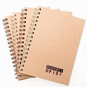 Kraft Sipiralli Logo Baskılı Defter